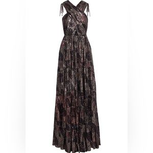 BNWT! Ulla Johnson “Ambrosia” Silk Blend Simmering Bronze & Silver Evening Gown